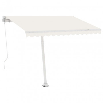 Set stâlp pentru copertină, alb, 300x245 cm, fier - Img 7