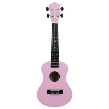 Set ukulele Soprano pentru copii, cu husă, roz, 23 - Img 5