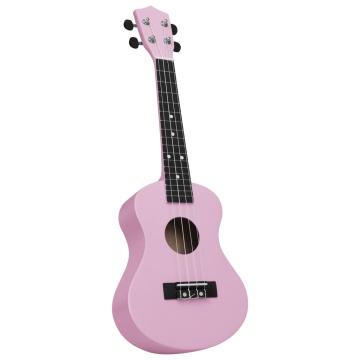 Set ukulele Soprano pentru copii, cu husă, roz, 23 - Img 8