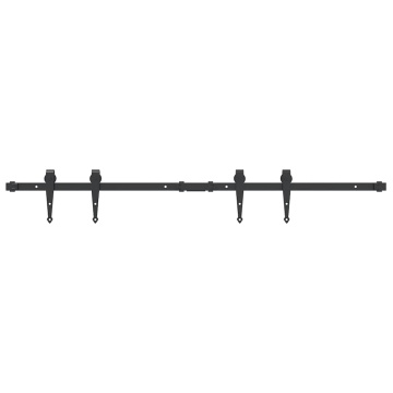 Set uși glisante pentru dulap 122 cm oțel carbon - Img 2