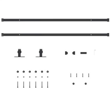 Set uși glisante pentru dulap 213 cm oțel carbon - Img 4