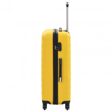Set valiză carcasă rigidă, 3 buc., galben, ABS - Img 7