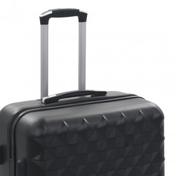 Set valiză carcasă rigidă, 3 buc., negru, ABS - Img 6