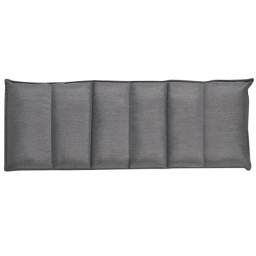 Șezlong de podea pliabil, gri, material textil - Img 3