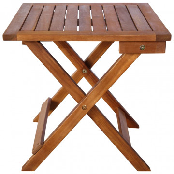 Șezlonguri cu masă și perne, 2 buc., lemn masiv de acacia - Img 5