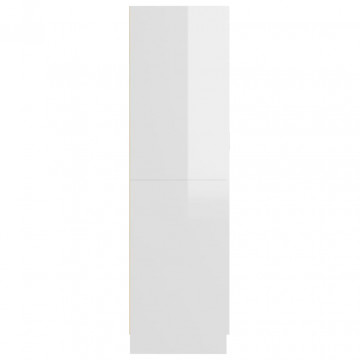 Șifonier, alb extralucios, 82,5x51,5x180 cm, PAL - Img 6