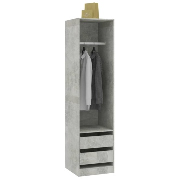 Șifonier cu sertare, gri beton, 50x50x200 cm, lemn prelucrat - Img 3