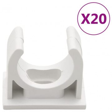 Șine de cabluri cu cleme, Ø20 mm, 10 m, PVC - Img 3