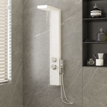 Sistem panou de duș din aluminiu, alb - Img 1