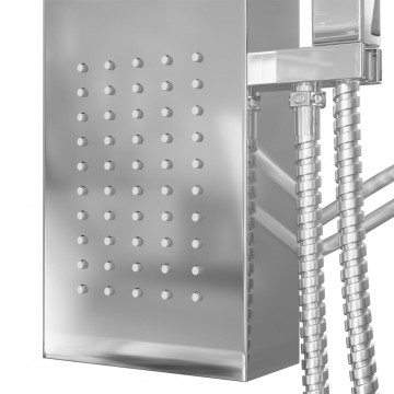 Sistem panou de duș, pătrat, oțel inoxidabil - Img 7