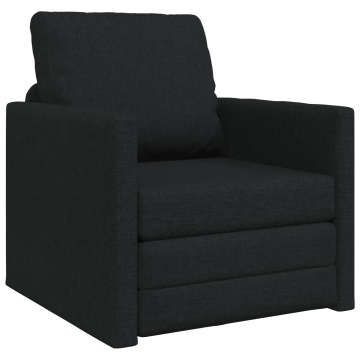Sofa Pat 2 în 1 Negru 74x77x81 cm Material Textil - Img 2