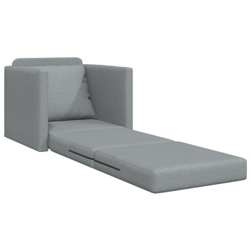 Sofa Pat de podea 2 în 1 Gri Deschis 74x77x81 cm - Img 4