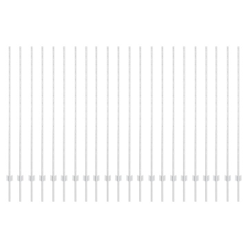 Stâlpi de gard 44 pcs U-Channel Argintie 200 cm Oțel - Img 2