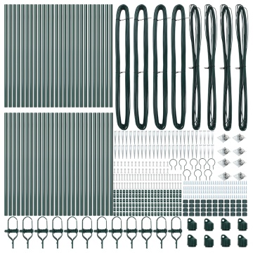 Stâlpi de gard cu vârf 52 buc Ø32 mm 120 cm Oțel galvanizat - Img 3