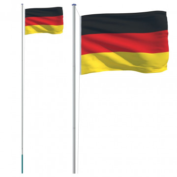 Steag Germania și stâlp din aluminiu, 6,23 m - Img 2