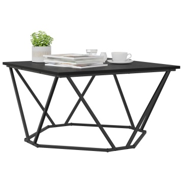Stejar negru Metal Medie Elegant Masă de cafea - Img 3