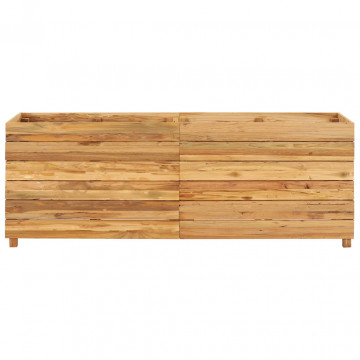 Strat înălțat, 150x40x55 cm, lemn de tec reciclat și oțel - Img 3