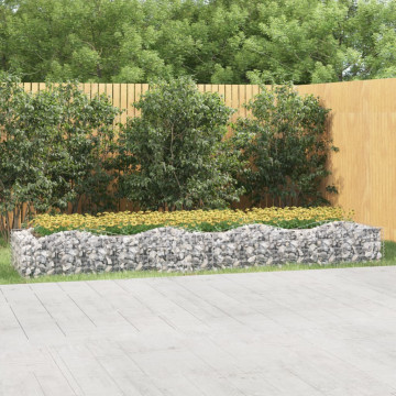 Strat înălțat cu gabion arcuit, 400x100x50 cm, fier galvanizat - Img 1