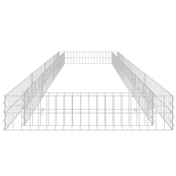 Strat înălțat de gabion, 400x100x20 cm, oțel galvanizat - Img 4