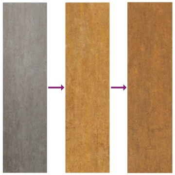Strat înălțat de grădină, 100x100x26 cm, oțel corten - Img 5