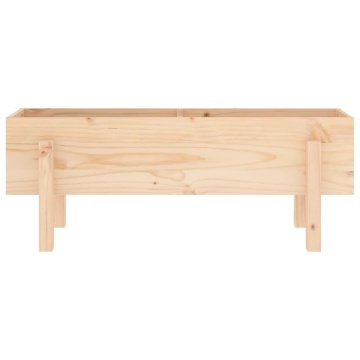 Strat înălțat de grădină, 101x30x38 cm, lemn masiv de pin - Img 5