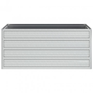 Strat înălțat de grădină argintiu 100x40x45 cm oțel galvanizat - Img 4