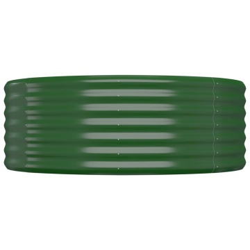 Strat înălțat grădină, 100x100x36 cm oțel vopsit electrostatic - Img 3