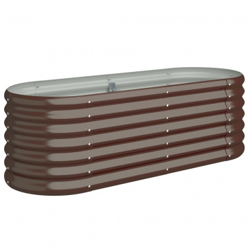 Strat înălțat grădină 114x40x36 cm oțel vopsit electrostatic - Img 2