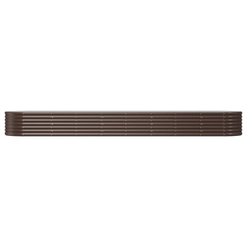 Strat înălțat grădină 368x80x36 cm oțel vopsit electrostatic - Img 3