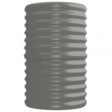 Strat înălțat grădină gri 224x40x68cm oțel vopsit electrostatic - Img 4