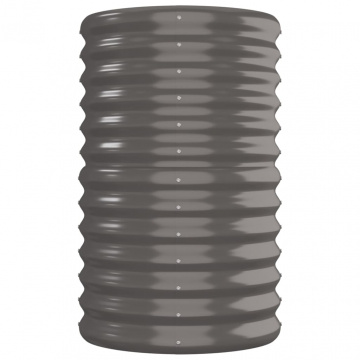 Strat înălțat grădină gri 260x40x68cm oțel vopsit electrostatic - Img 4