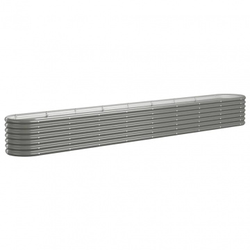 Strat înălțat grădină gri 332x40x36cm oțel vopsit electrostatic - Img 2