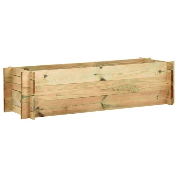 Strat înălțat legume grădină, 120 cm, lemn de pin tratat - Img 1