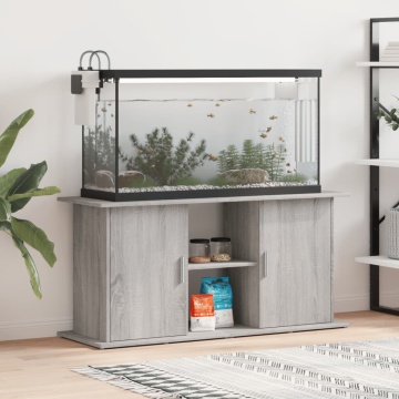 Suport acvariu, gri sonoma, 121x41x58 cm, lemn prelucrat - Img 1