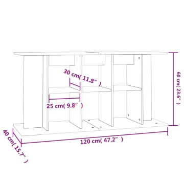 Suport acvariu, stejar fumuriu, 120x40x60 cm, lemn prelucrat - Img 7