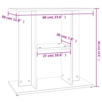 Suport acvariu, stejar sonoma, 60x30x60 cm, lemn prelucrat - Img 7