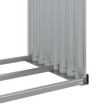 Suport de bușteni, maro deschis, 120x45x210 cm, oțel galvanizat - Img 7