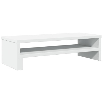 Suport de monitor, alb, 54x22x15 cm, lemn prelucrat - Img 2