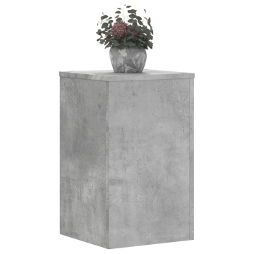 Suport de plante, 2 buc., gri beton, 30x30x50 cm lemn prelucrat - Img 3