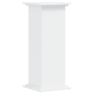 Suport de plante, alb, 33x33x80 cm, lemn prelucrat - Img 2