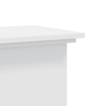 Suport de plante, alb, 33x33x80 cm, lemn prelucrat - Img 6