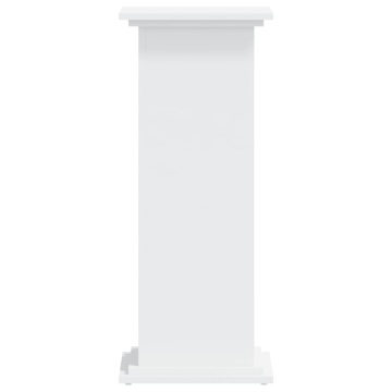 Suport de plante, alb, 33x33x80 cm, lemn prelucrat - Img 8