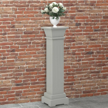Suport de plante clasic formă stâlp pătrat gri 17x17x66 cm MDF - Img 1