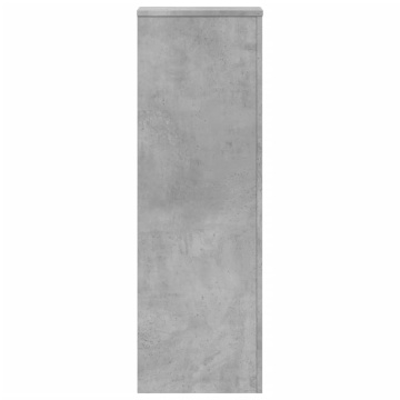 Suport de plante, gri beton, 33x33x100 cm, lemn prelucrat - Img 4