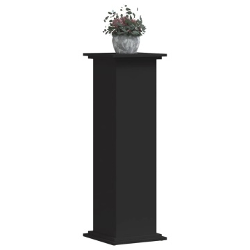 Suport de plante, negru, 33x33x100 cm, lemn prelucrat - Img 3