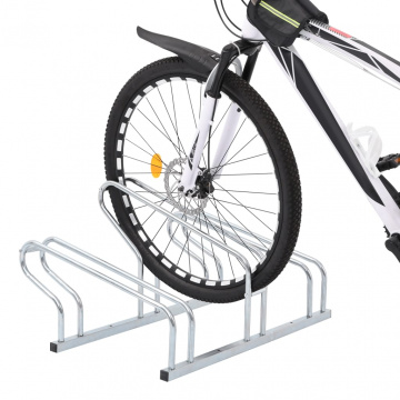 Suport de sine stătător pentru 3 biciclete, oțel galvanizat - Img 2