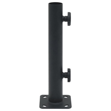Suport de umbrelă pentru stâlp de Ø32/34/38 mm, negru mat, oțel - Img 2