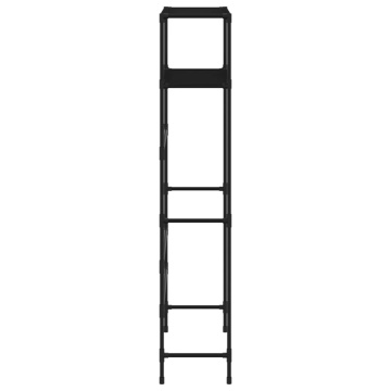 Suport depozitare 2 niveluri mașină spălat negru 69x28x143cm - Img 4