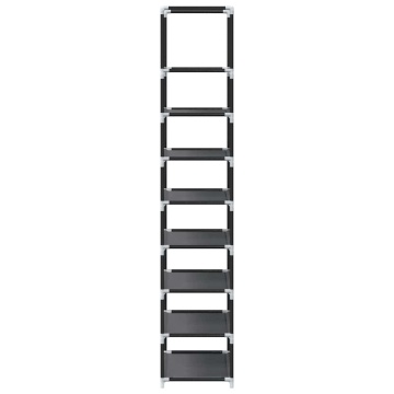 Suport pantofi 8 niveluri, negru, 44x28x145 cm, țesătură nețesă - Img 5