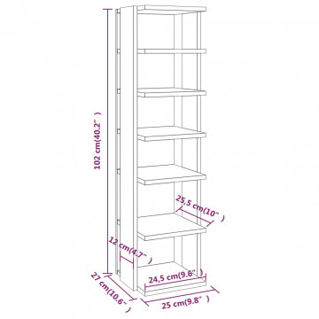 Suport pantofi, stejar sonoma, 25x27x102 cm, lemn prelucrat - Img 5